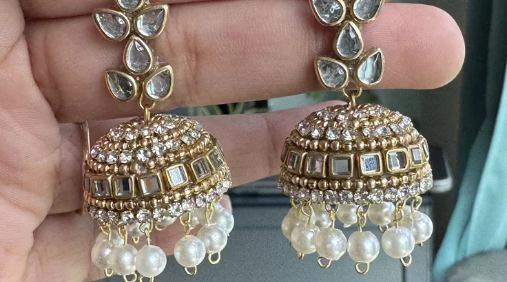 Handmade Kundan earring