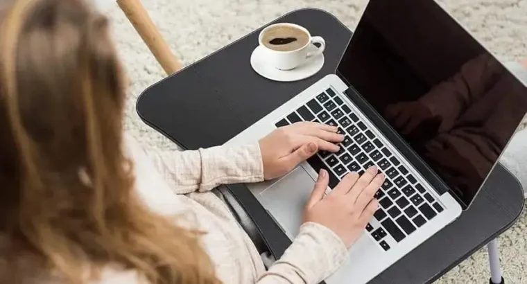 Black Laptop Table For Home And Office Use