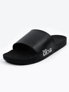 Black Camel Slippers Pu Leather Comfertable Home Wear