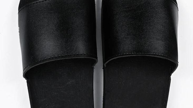 Black Camel Slippers Pu Leather Comfertable Home Wear