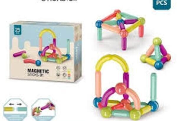 Magnetic Sticks Toy for Kids Safe Building Play