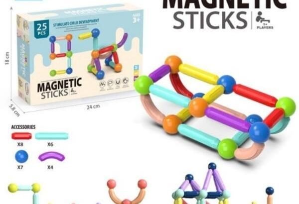 Magnetic Sticks Toy for Kids Safe Building Play