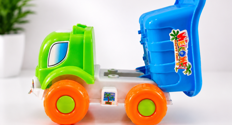 Kids Beach Sand Toy Set with Truck, Bucket, Shovel and Sand Molds | Educational Outdoor Toy