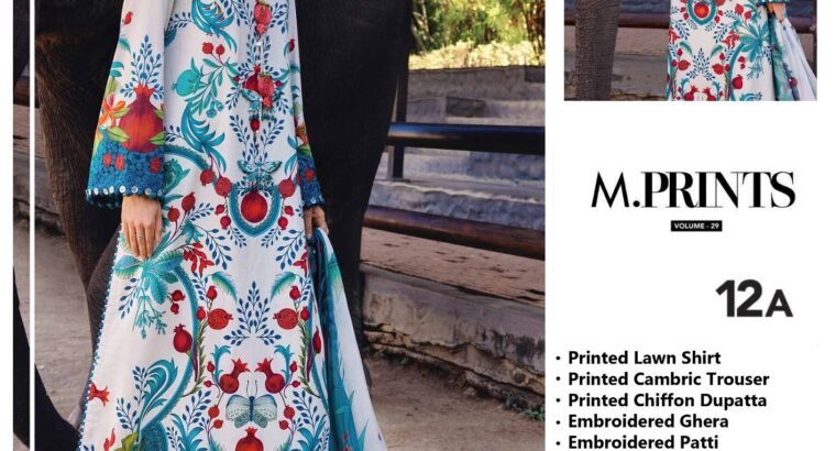 High quality Digital Printed Lawn Trouser and Embroidered Chiffon Dupatta