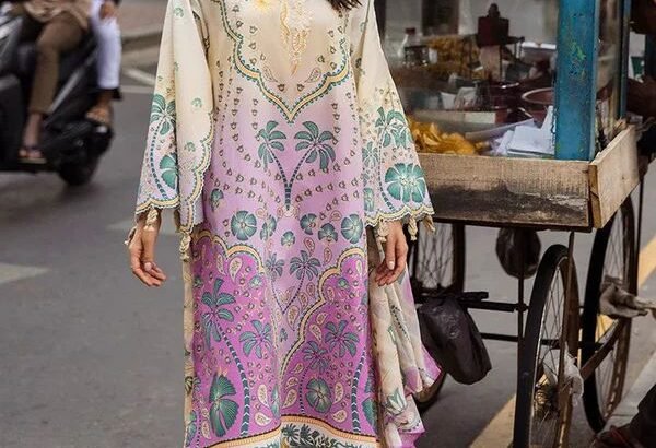 High quality Digital Printed Lawn Trouser and Embroidered Chiffon Dupatta