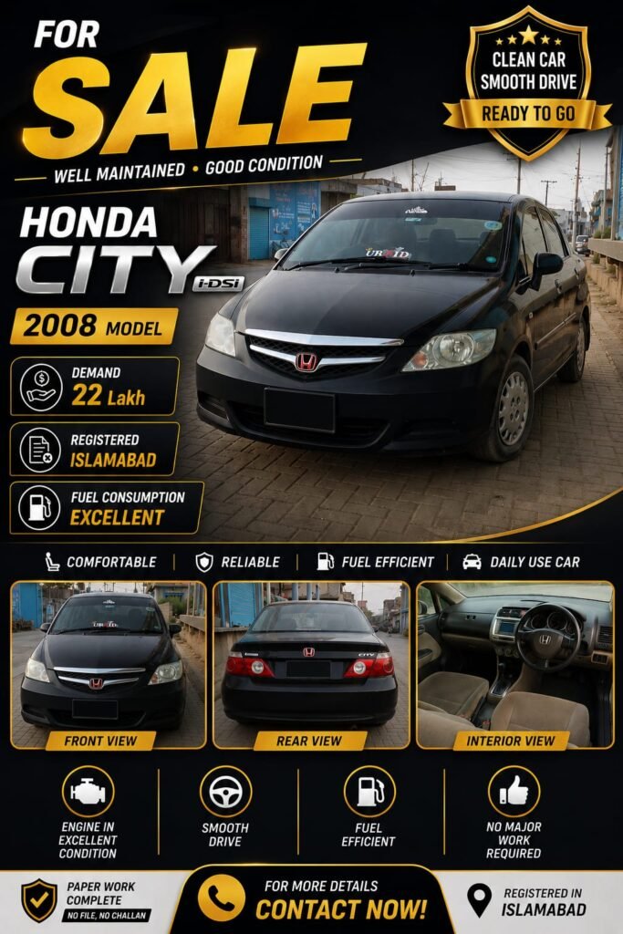 Honda city for 2008 model for sale