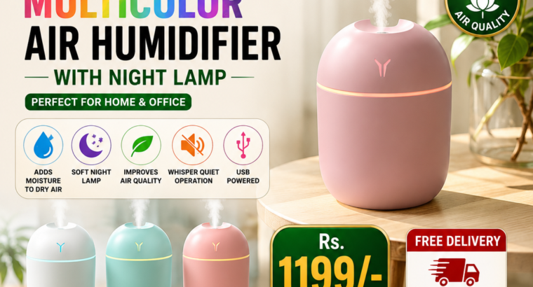 Multicolor Air Humidifier with Night Lam...