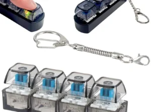 4-Key Mechanical Keyboard Clicker Keychain
