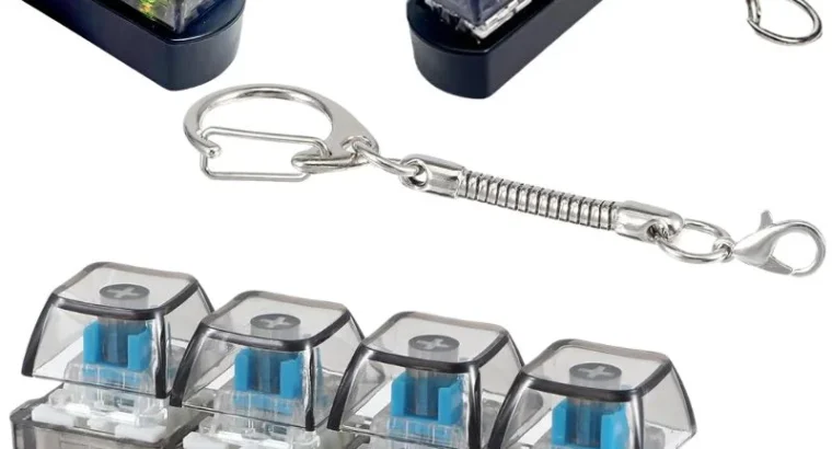4-Key Mechanical Keyboard Clicker Keycha...