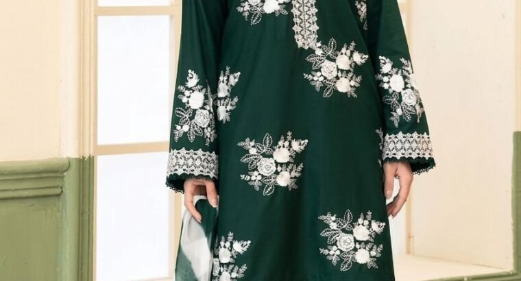 3 pc lawn 90/70 embroidery