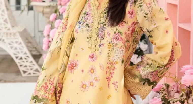 3pc embroidered lawn