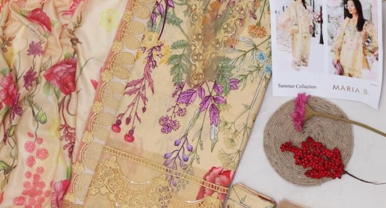 3pc embroidered lawn