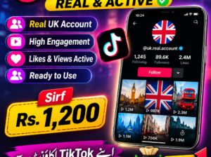 Real UK TikTok Account for Sale | Ready to Use | Rs. 1200