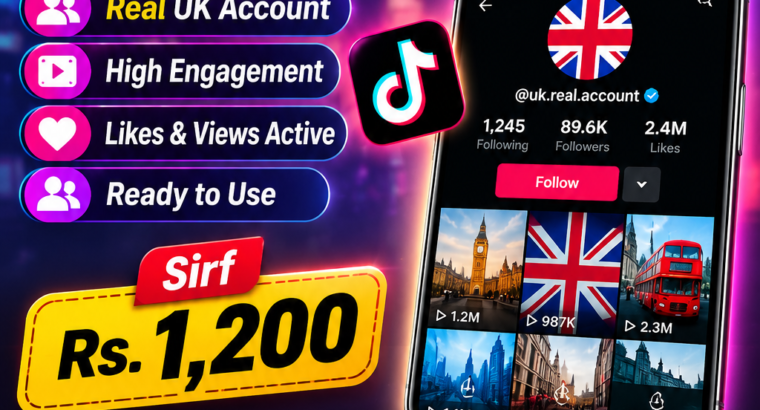 Real UK TikTok Account for Sale | Ready ...
