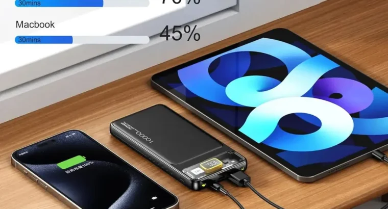 Noor Mart Transparent Fast Charging Power Bank – 22.5W PD