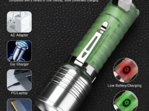 Type-C Rechargeable Flashlight (Green)