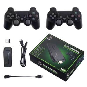 M8 (64GB) HDMI Game Stick Lite Console – 2.4G Wireless Controllers – 4K – 10,000 Video Game Retro Box – Plug and Play