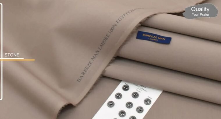 Breeze man cotton Unstitched suit brown summer