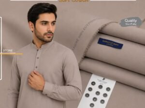Breeze man cotton Unstitched suit brown summer