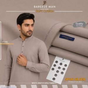 Breeze man cotton Unstitched suit brown summer