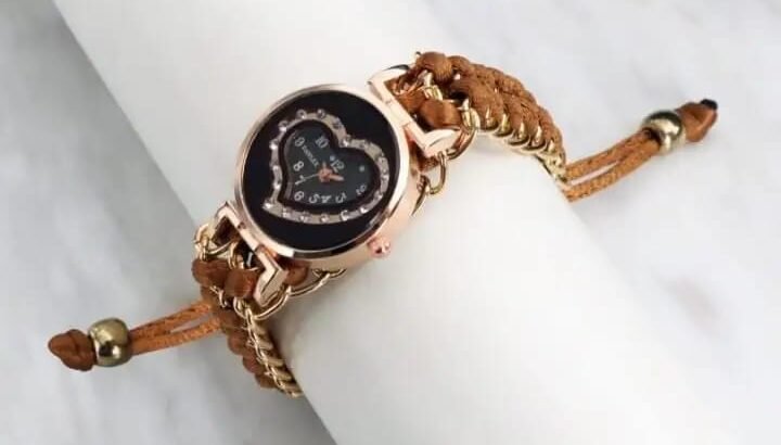 Heart Shaped stylish women’s bracelet watch