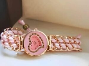 Heart Shaped stylish women’s bracelet watch