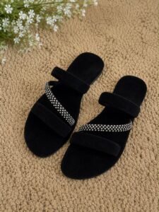 Elegant Sequin Flat Sandals