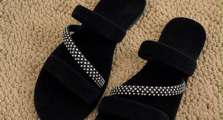 Elegant Sequin Flat Sandals