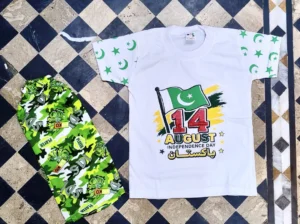 14 August Boy’s Printed Shirt and Shorts Set