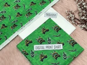 Women’s Green Military Print Lawn Suit for Independence Day