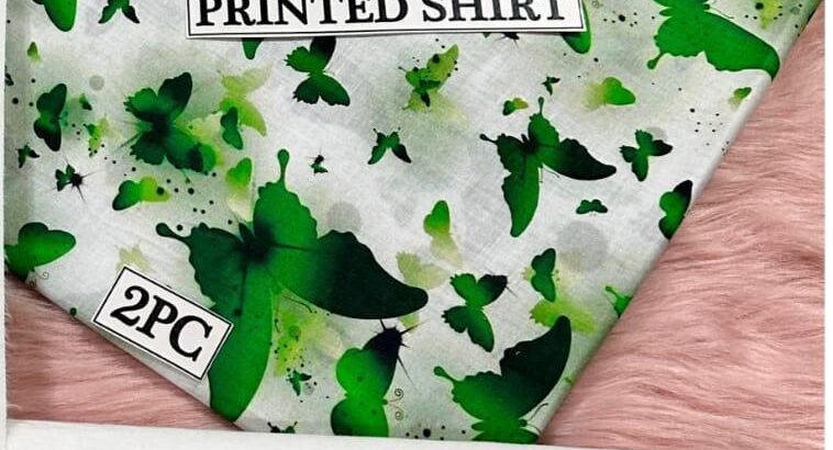2 Pcs Women’s Unstitched Printed Suit