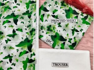 2 Pcs Women’s Unstitched Printed Suit