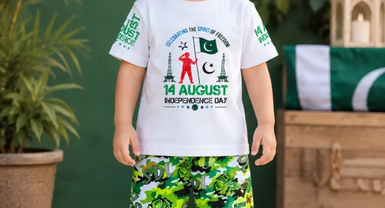 14 August Boy’s Printed Shirt and Shorts Set