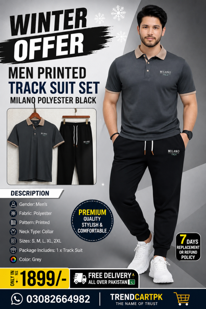Milano Menβs Premium Track Suit Set β Stylish, Comfortable and Perfect for Every Season - Clothes for sale in Karachi