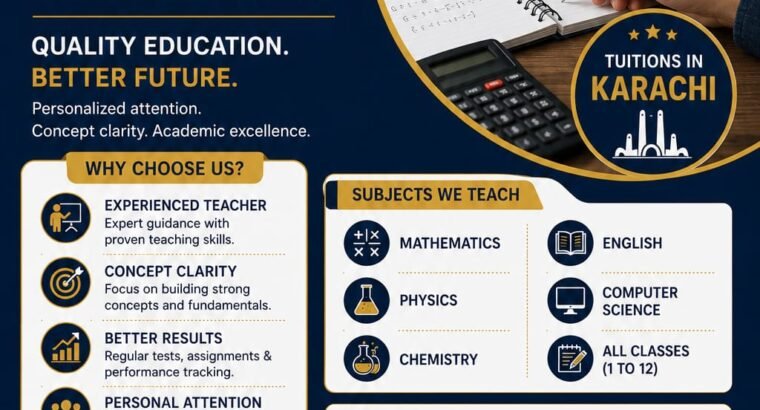 Tuition teacher in karachi