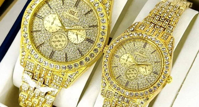 Luxury Golden Couple Watch Set – Premium...