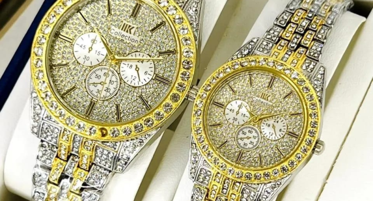 Luxury Golden Couple Watch Set – Premium Quality Gift Pack