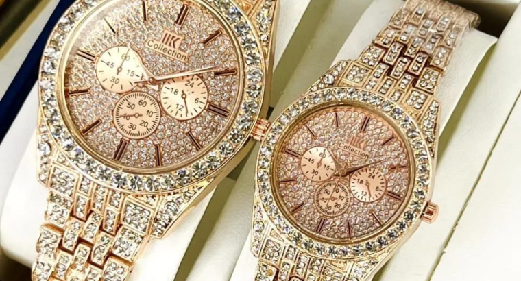 Luxury Golden Couple Watch Set – Premium Quality Gift Pack