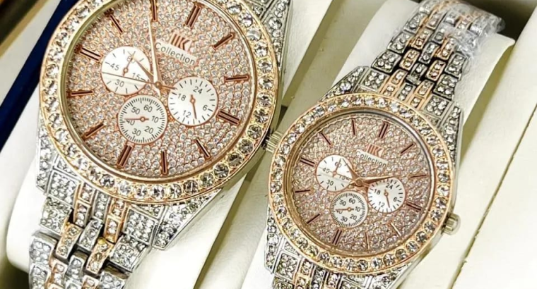 Luxury Golden Couple Watch Set – Premium Quality Gift Pack
