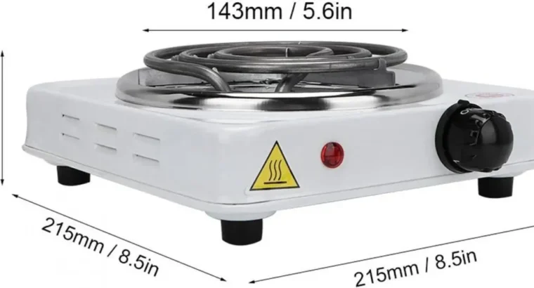 Portable electric stove _ white stainless steel *