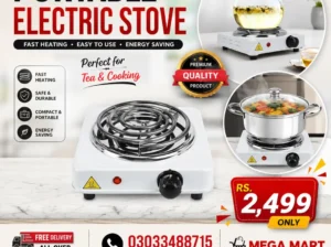 Portable electric stove _ white stainless steel *