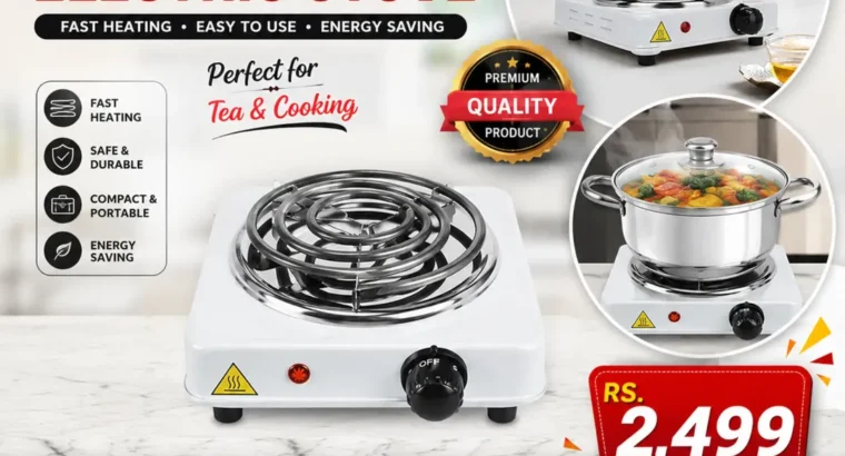 Portable electric stove _ white stainles...