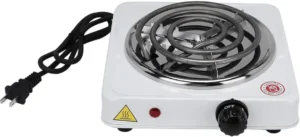 Portable electric stove _ white stainless steel *