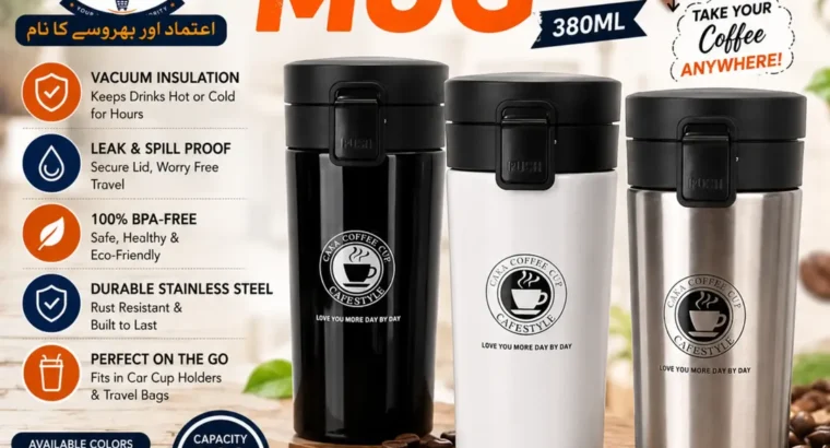 Vacuum Insulated Travel Mug – 380ml ☕Keep Yo...