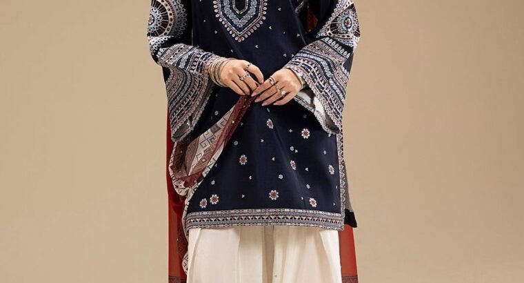 Lawn embroidery 3pc dress