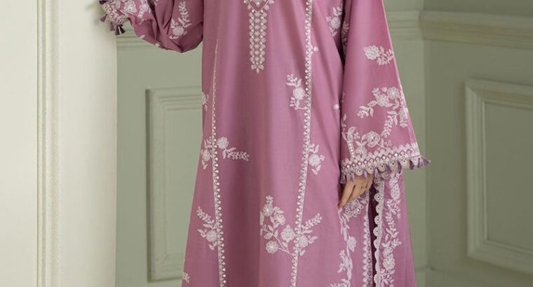 Lawn embroidery 3pc dress