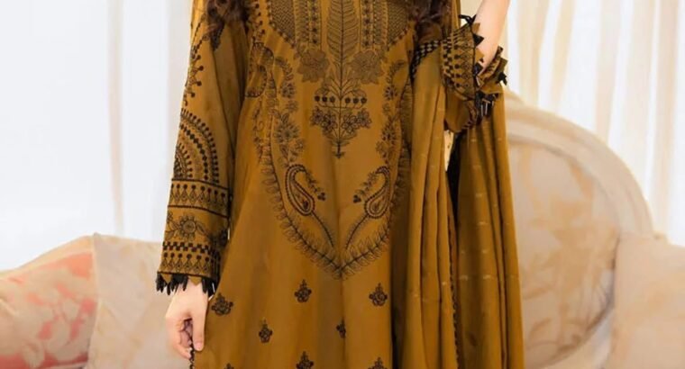 Lawn embroidery 3pc dress