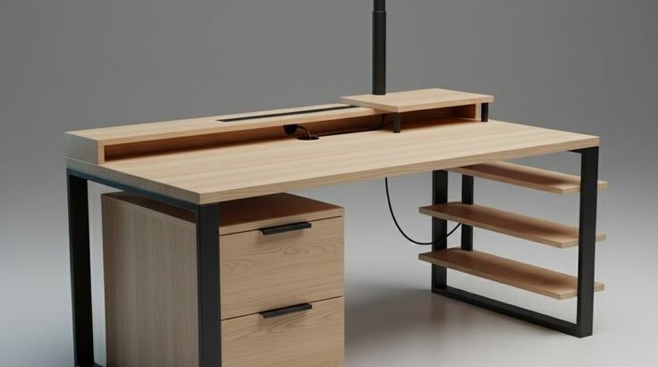 Computer Table – Wooden Sheet Top