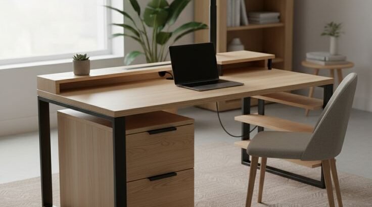 Computer Table – Wooden Sheet Top