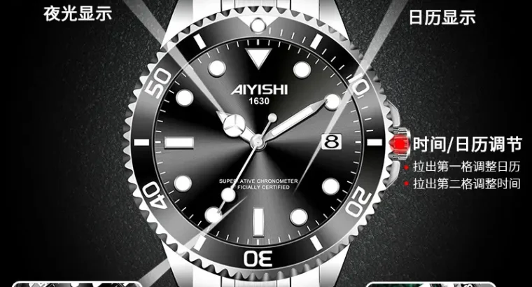 Ayershi Luminous Green Submariner Watch for Men